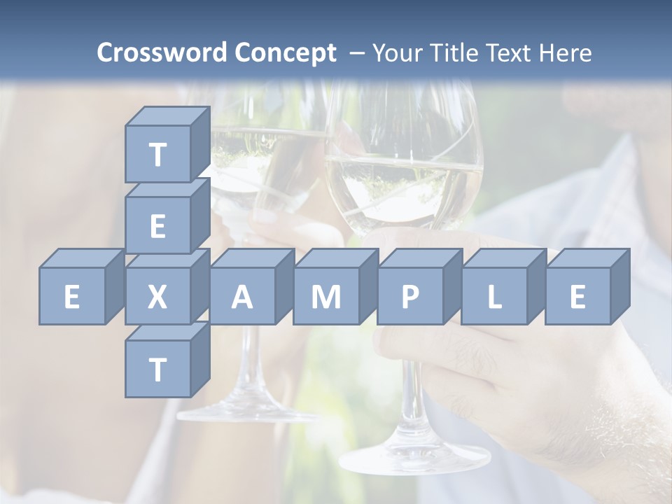 A Man And A Woman Holding Glasses Of Wine PowerPoint Template