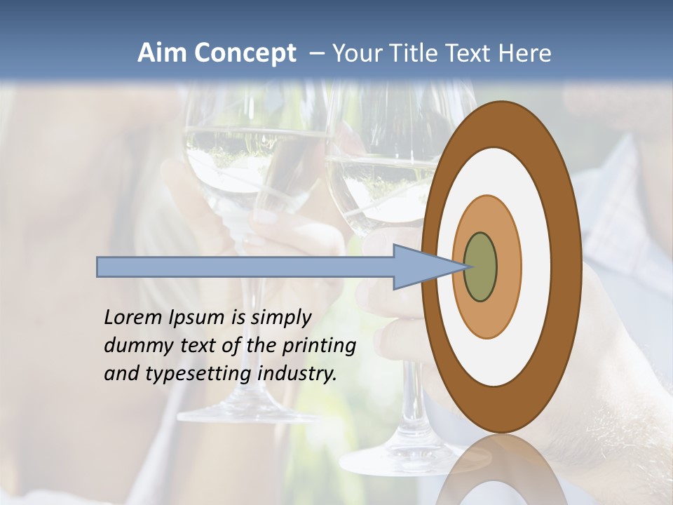 A Man And A Woman Holding Glasses Of Wine PowerPoint Template