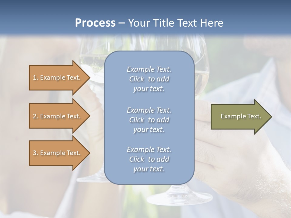 A Man And A Woman Holding Glasses Of Wine PowerPoint Template
