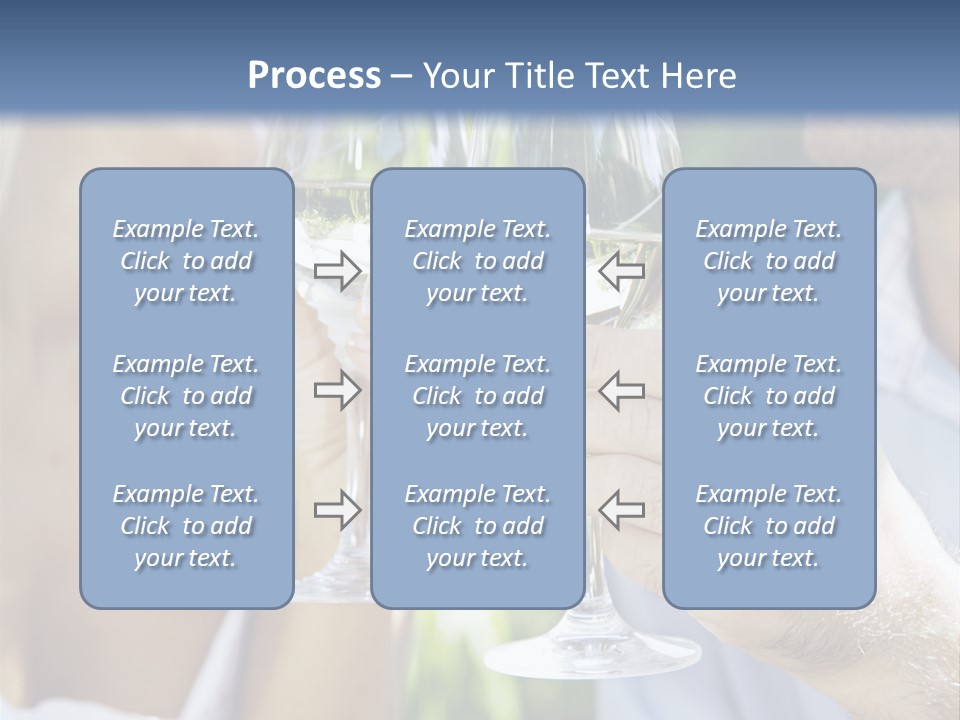 A Man And A Woman Holding Glasses Of Wine PowerPoint Template