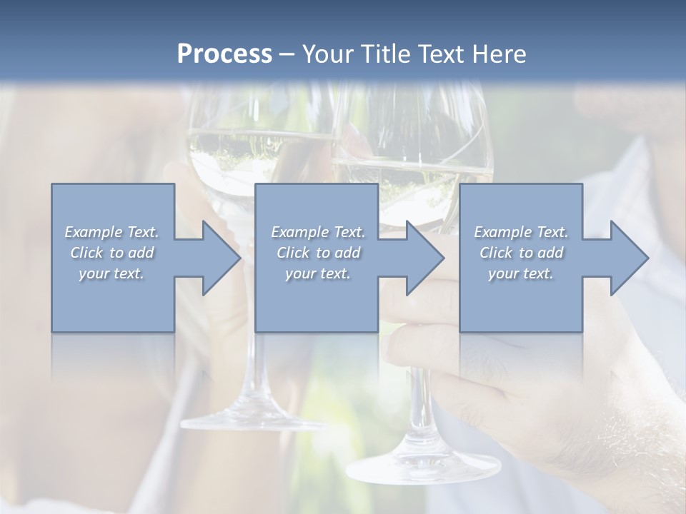 A Man And A Woman Holding Glasses Of Wine PowerPoint Template