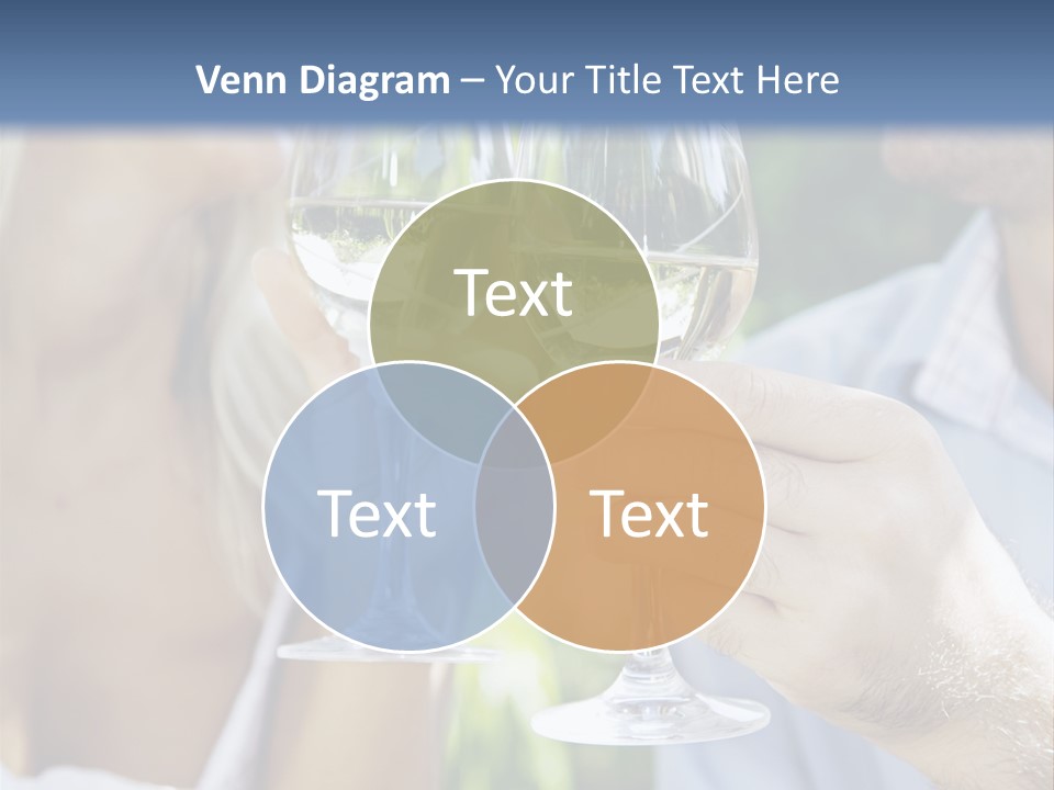 A Man And A Woman Holding Glasses Of Wine PowerPoint Template