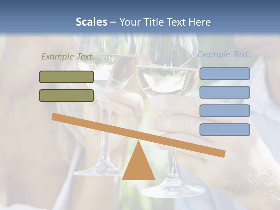 A Man And A Woman Holding Glasses Of Wine PowerPoint Template