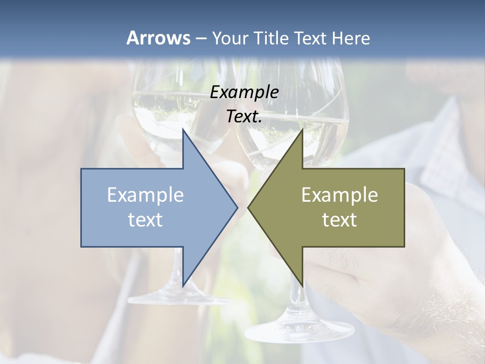 A Man And A Woman Holding Glasses Of Wine PowerPoint Template