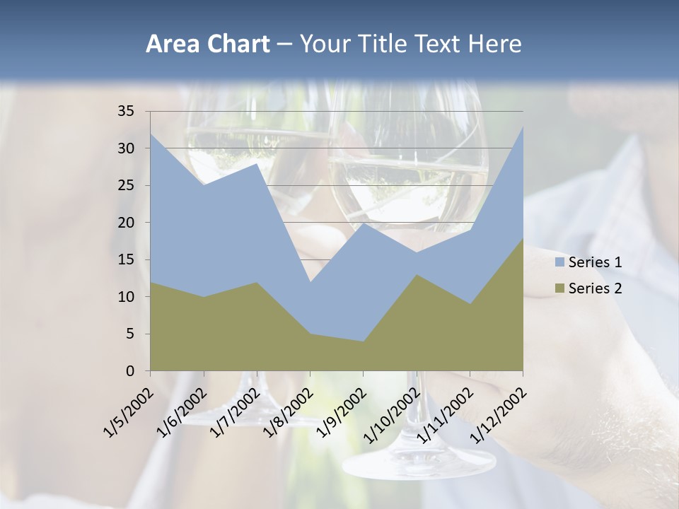 A Man And A Woman Holding Glasses Of Wine PowerPoint Template