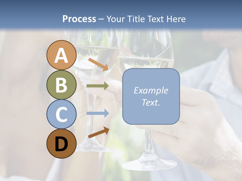 A Man And A Woman Holding Glasses Of Wine PowerPoint Template