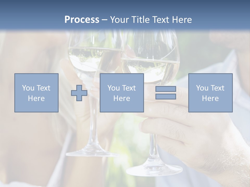 A Man And A Woman Holding Glasses Of Wine PowerPoint Template