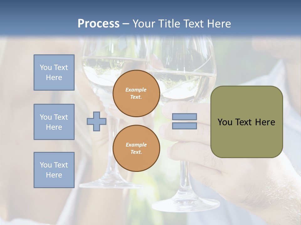 A Man And A Woman Holding Glasses Of Wine PowerPoint Template