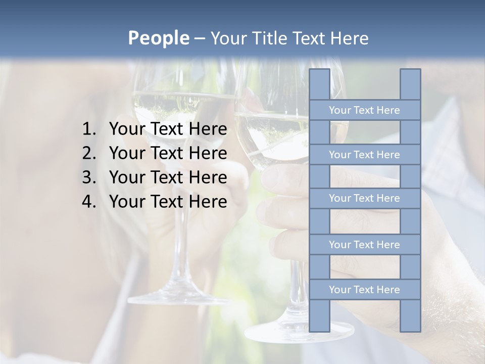 A Man And A Woman Holding Glasses Of Wine PowerPoint Template