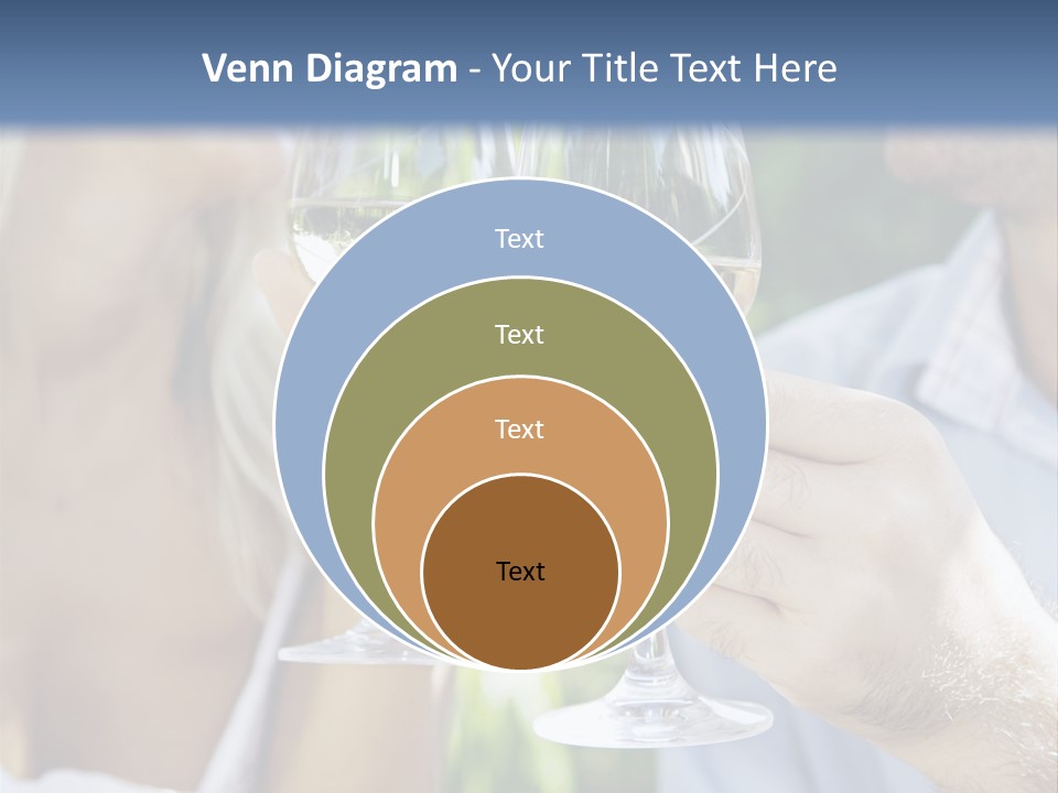 A Man And A Woman Holding Glasses Of Wine PowerPoint Template