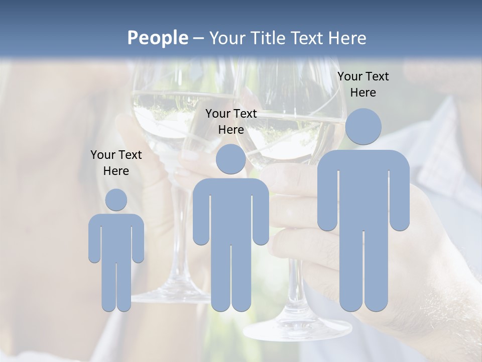 A Man And A Woman Holding Glasses Of Wine PowerPoint Template