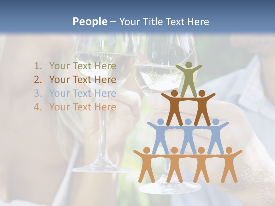 A Man And A Woman Holding Glasses Of Wine PowerPoint Template