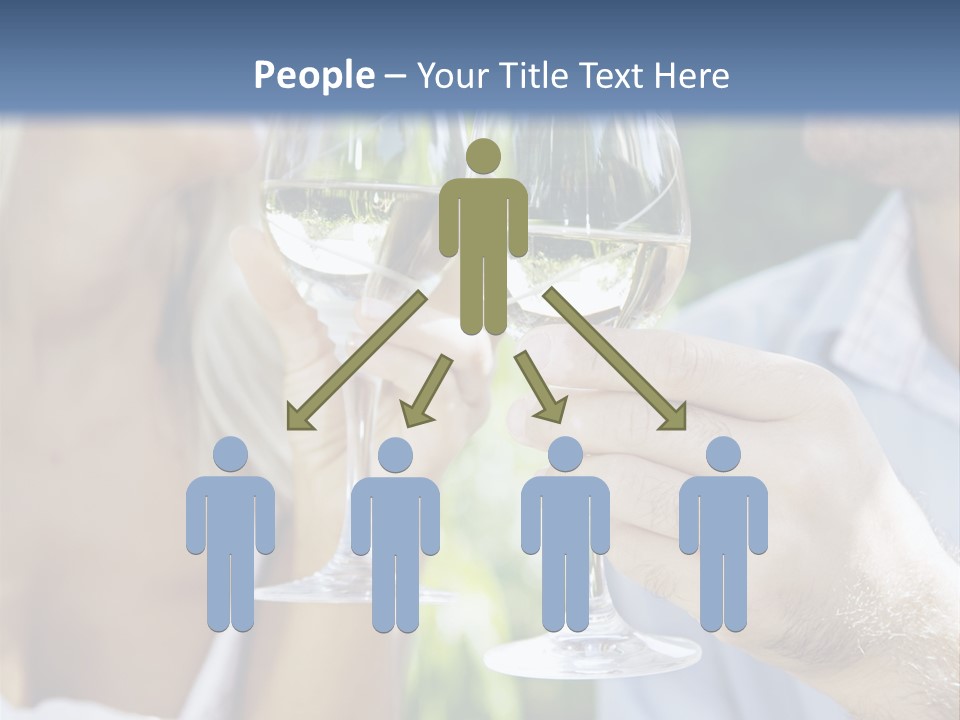 A Man And A Woman Holding Glasses Of Wine PowerPoint Template