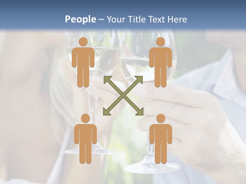 A Man And A Woman Holding Glasses Of Wine PowerPoint Template