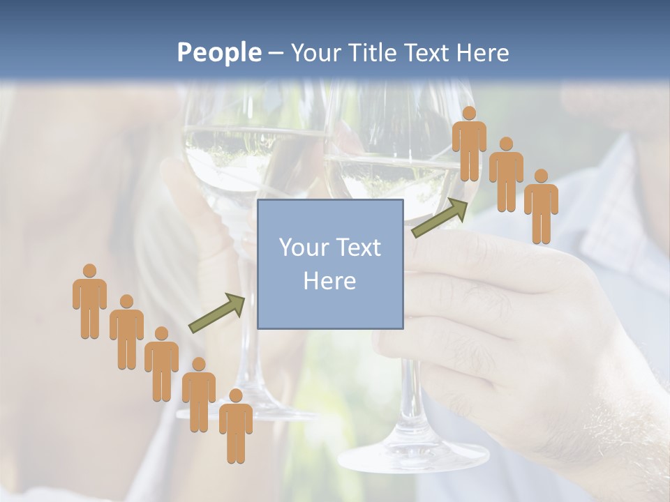 A Man And A Woman Holding Glasses Of Wine PowerPoint Template