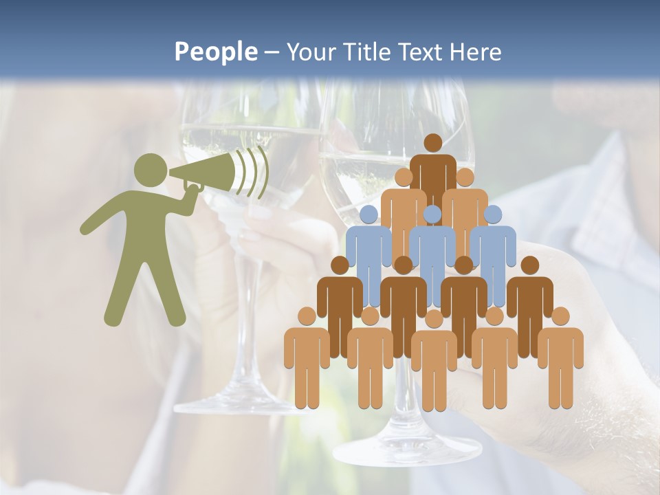 A Man And A Woman Holding Glasses Of Wine PowerPoint Template