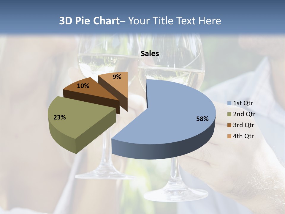 A Man And A Woman Holding Glasses Of Wine PowerPoint Template