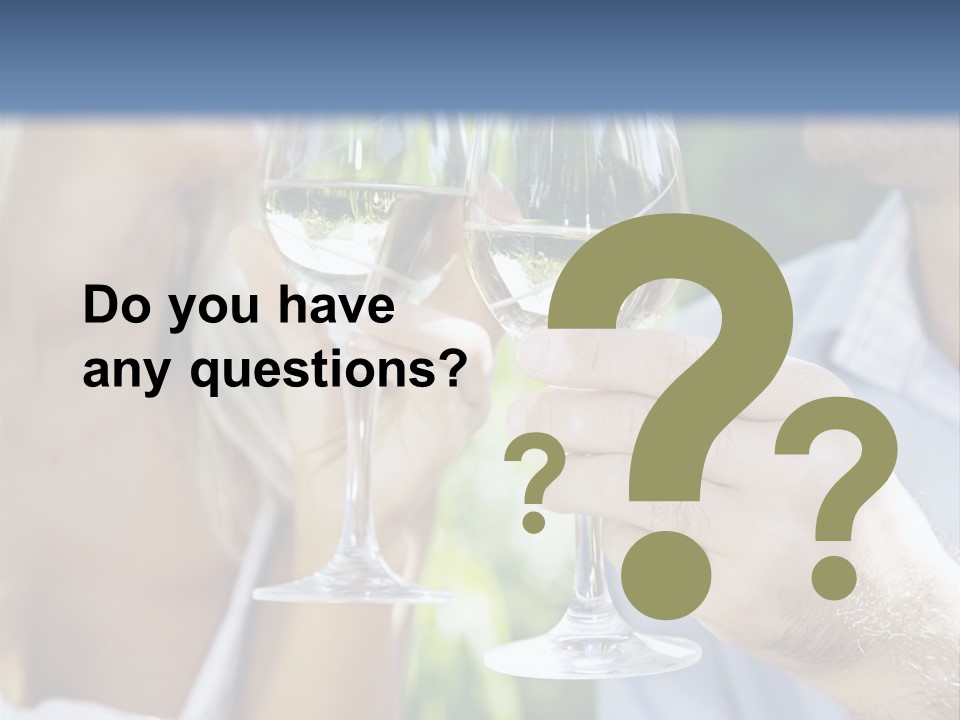 A Man And A Woman Holding Glasses Of Wine PowerPoint Template