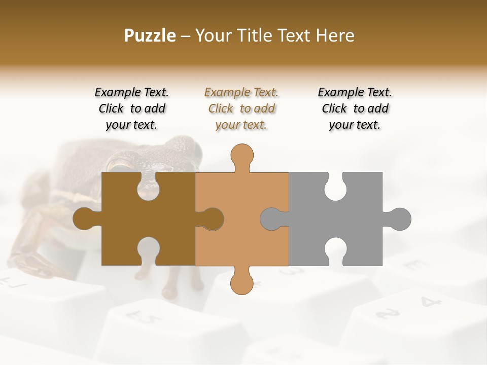 Computer Amphibian White PowerPoint Template