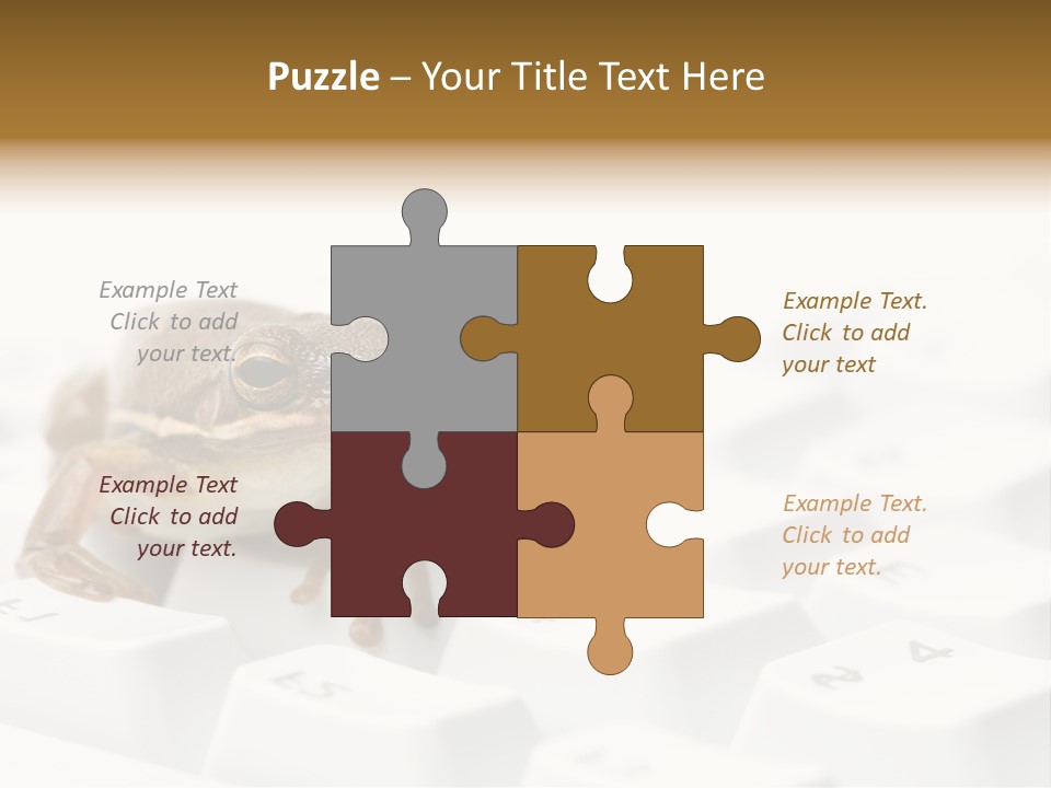 Computer Amphibian White PowerPoint Template