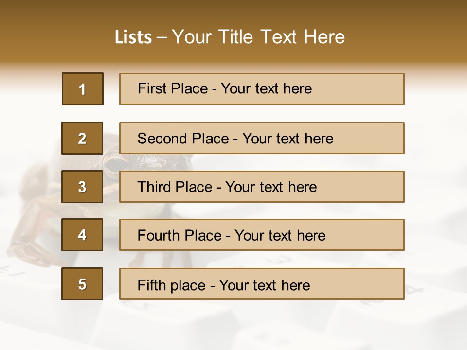 Computer Amphibian White PowerPoint Template