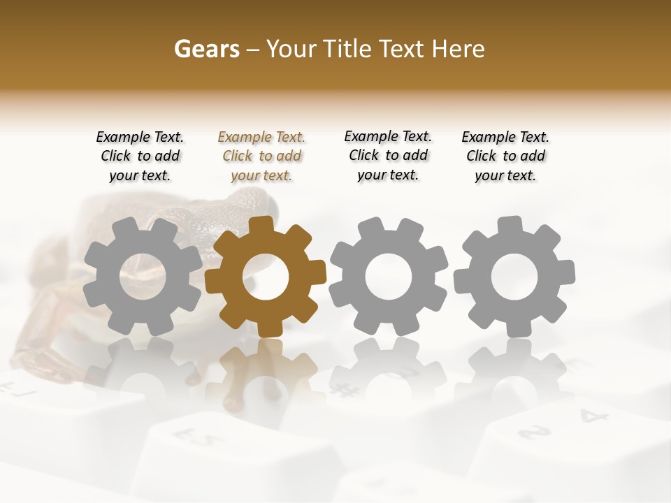 Computer Amphibian White PowerPoint Template