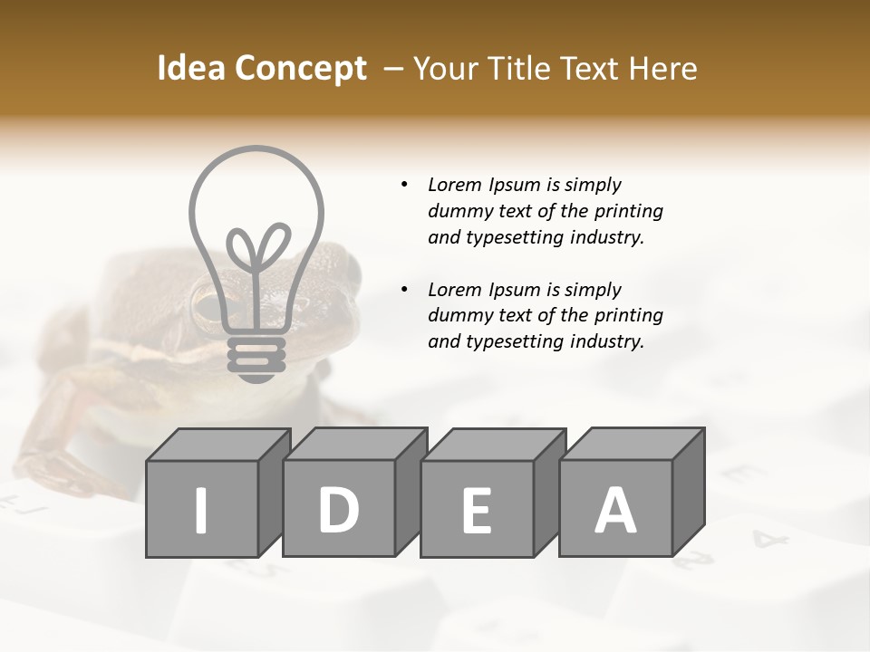 Computer Amphibian White PowerPoint Template