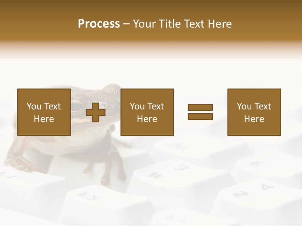 Computer Amphibian White PowerPoint Template