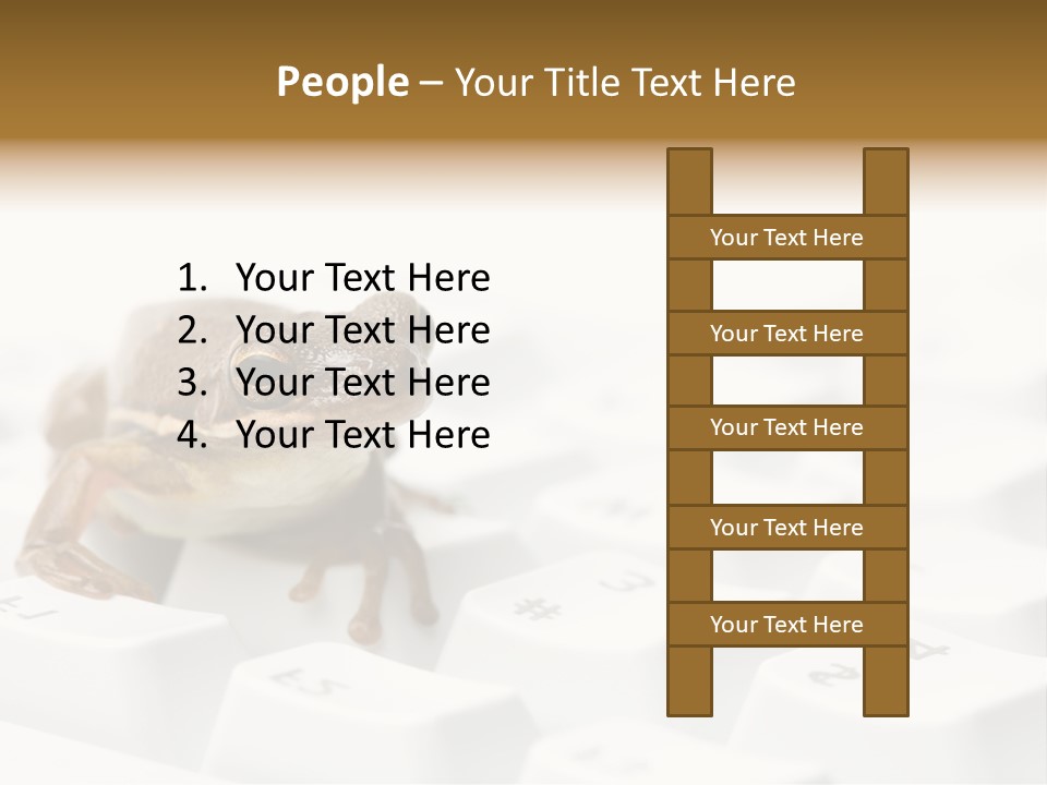 Computer Amphibian White PowerPoint Template