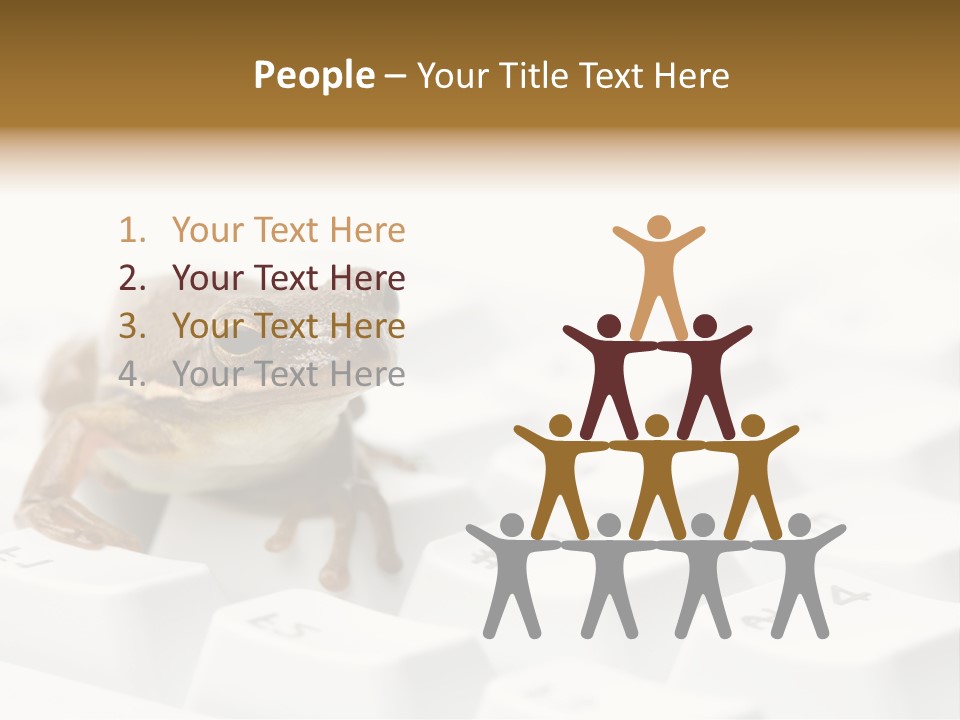 Computer Amphibian White PowerPoint Template