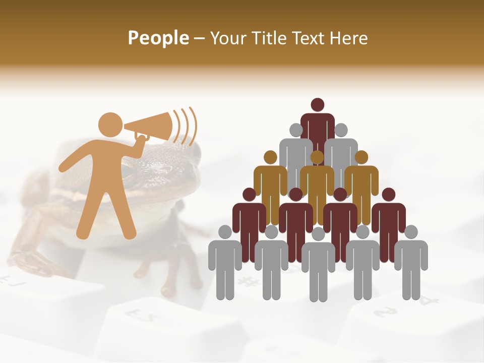 Computer Amphibian White PowerPoint Template