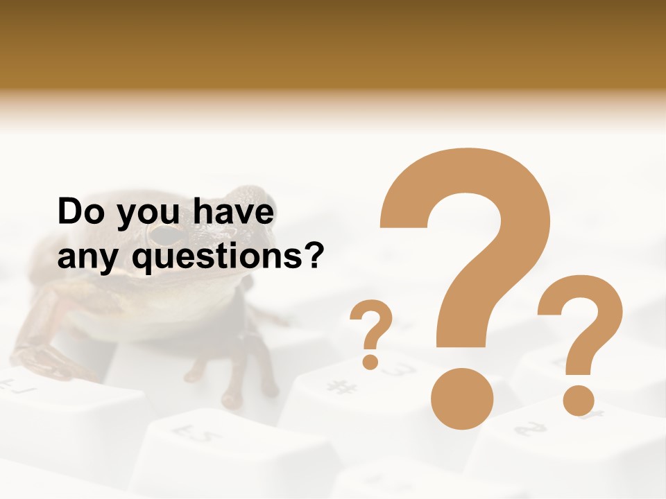 Computer Amphibian White PowerPoint Template