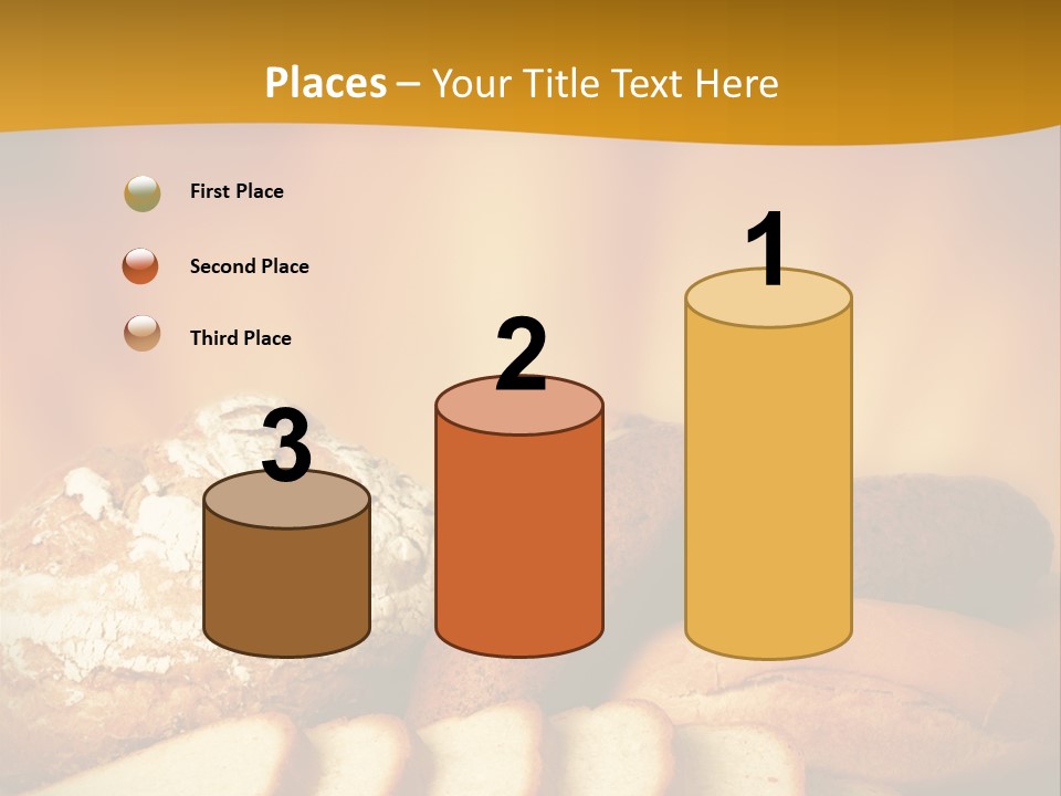 A Plate Of Bread With Slices Of Bread On It PowerPoint Template