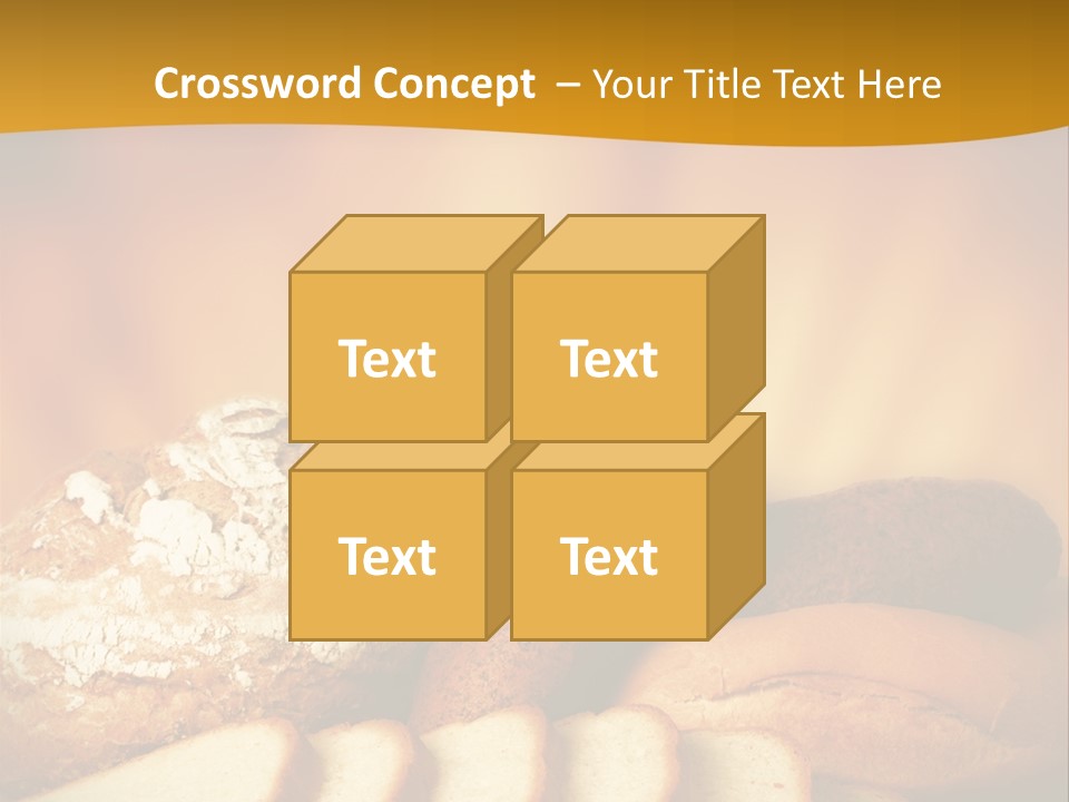 A Plate Of Bread With Slices Of Bread On It PowerPoint Template
