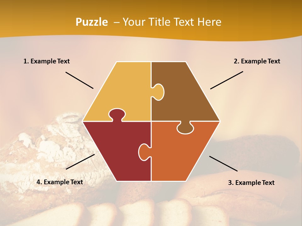 A Plate Of Bread With Slices Of Bread On It PowerPoint Template