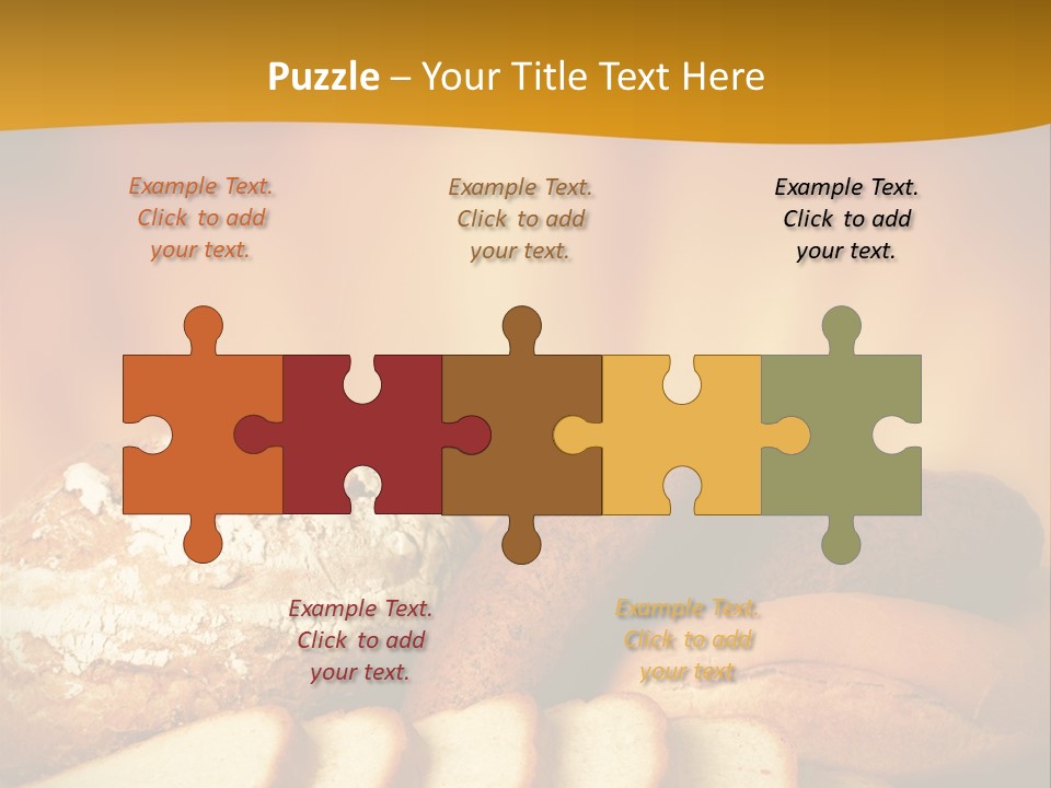 A Plate Of Bread With Slices Of Bread On It PowerPoint Template