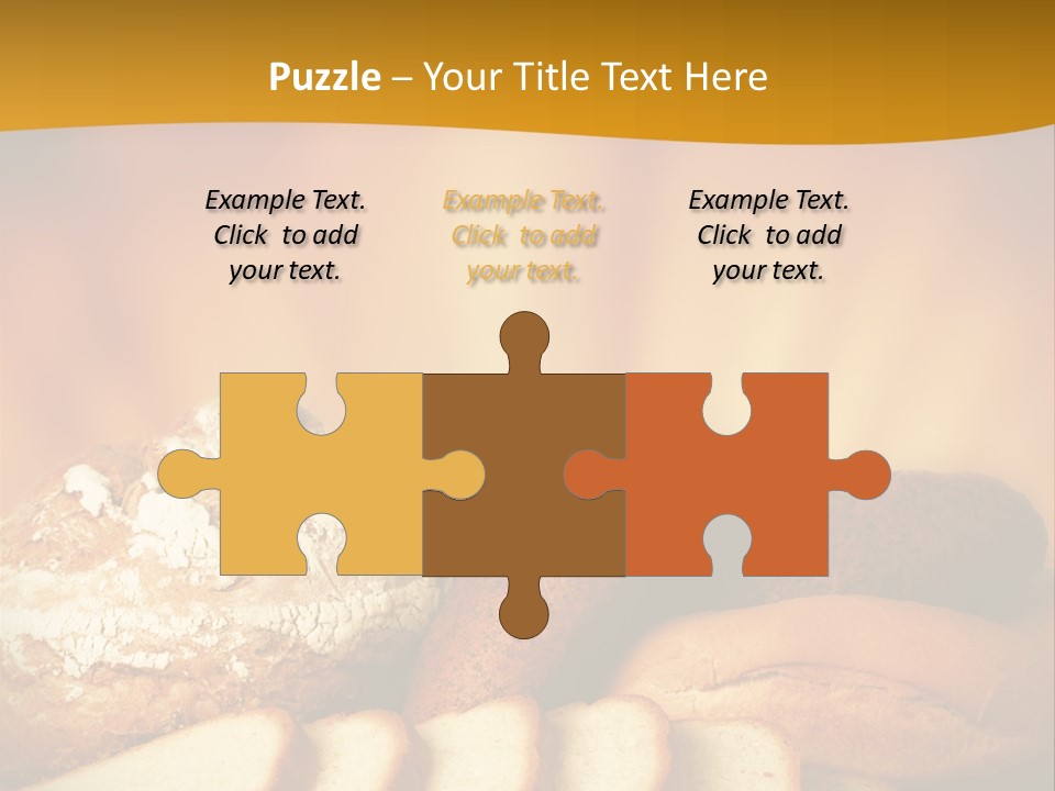 A Plate Of Bread With Slices Of Bread On It PowerPoint Template