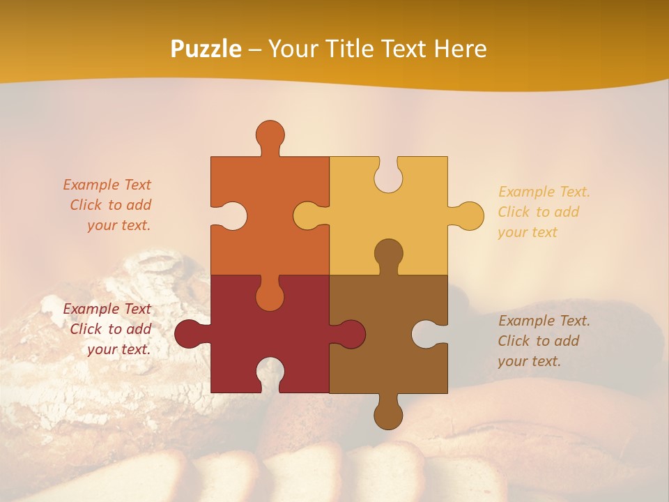 A Plate Of Bread With Slices Of Bread On It PowerPoint Template