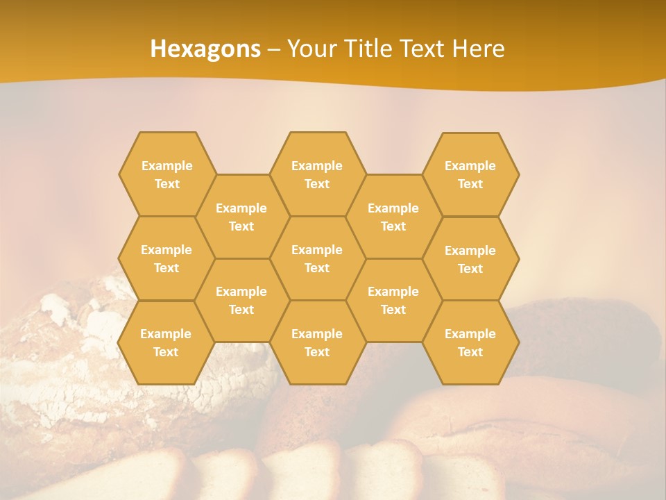 A Plate Of Bread With Slices Of Bread On It PowerPoint Template