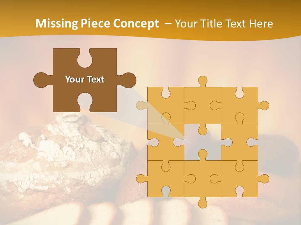 A Plate Of Bread With Slices Of Bread On It PowerPoint Template