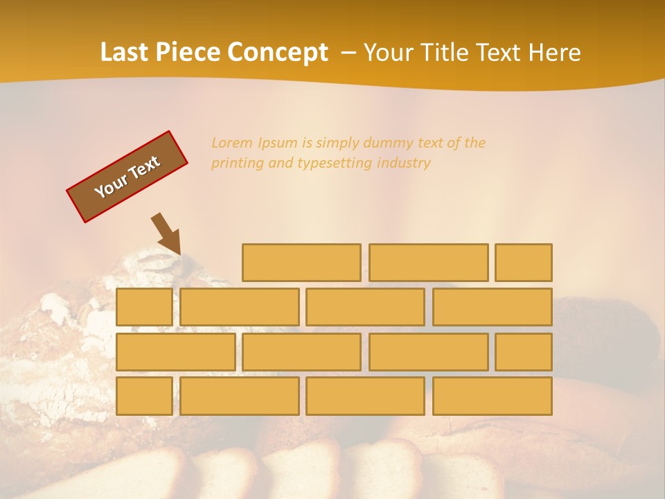 A Plate Of Bread With Slices Of Bread On It PowerPoint Template