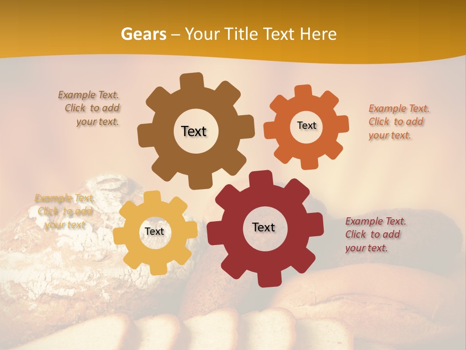 A Plate Of Bread With Slices Of Bread On It PowerPoint Template