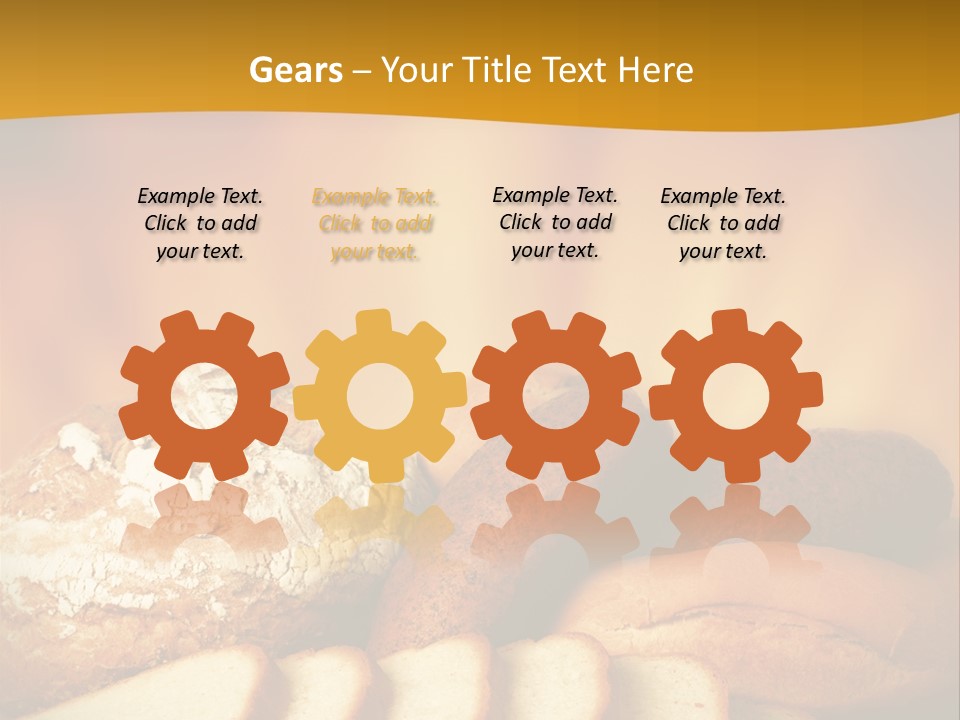 A Plate Of Bread With Slices Of Bread On It PowerPoint Template