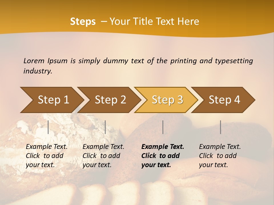 A Plate Of Bread With Slices Of Bread On It PowerPoint Template
