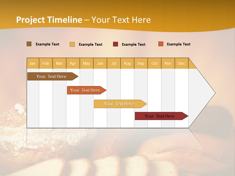 A Plate Of Bread With Slices Of Bread On It PowerPoint Template