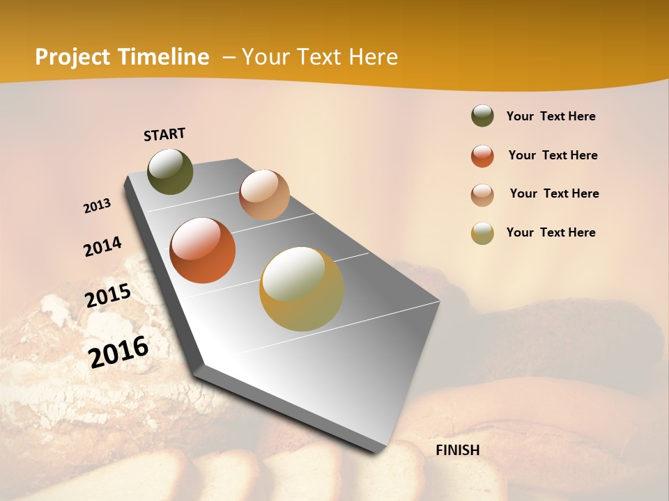 A Plate Of Bread With Slices Of Bread On It PowerPoint Template