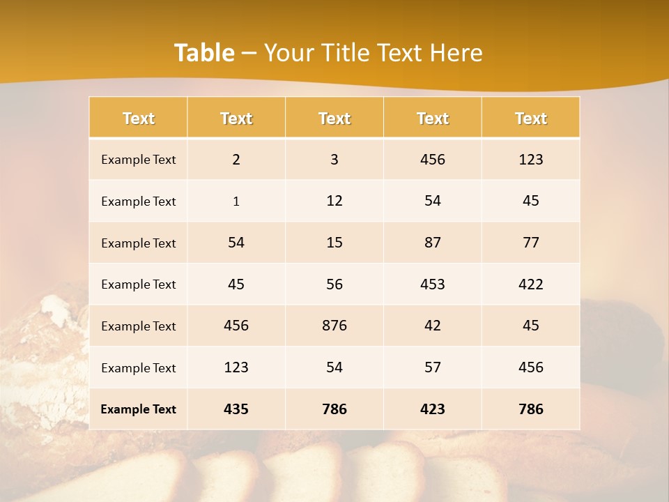 A Plate Of Bread With Slices Of Bread On It PowerPoint Template