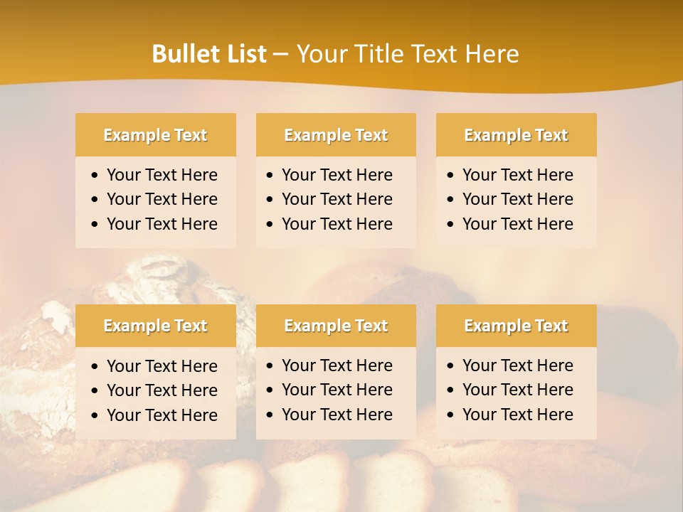 A Plate Of Bread With Slices Of Bread On It PowerPoint Template