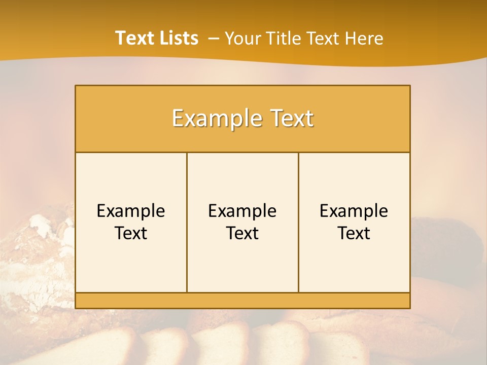 A Plate Of Bread With Slices Of Bread On It PowerPoint Template