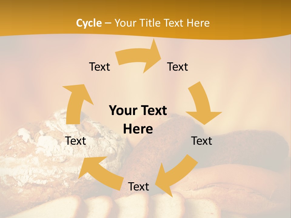 A Plate Of Bread With Slices Of Bread On It PowerPoint Template